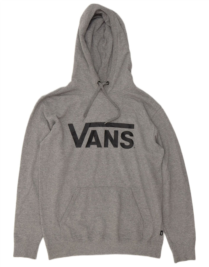Vans Pull à capuche graphique homme gris moyen coton