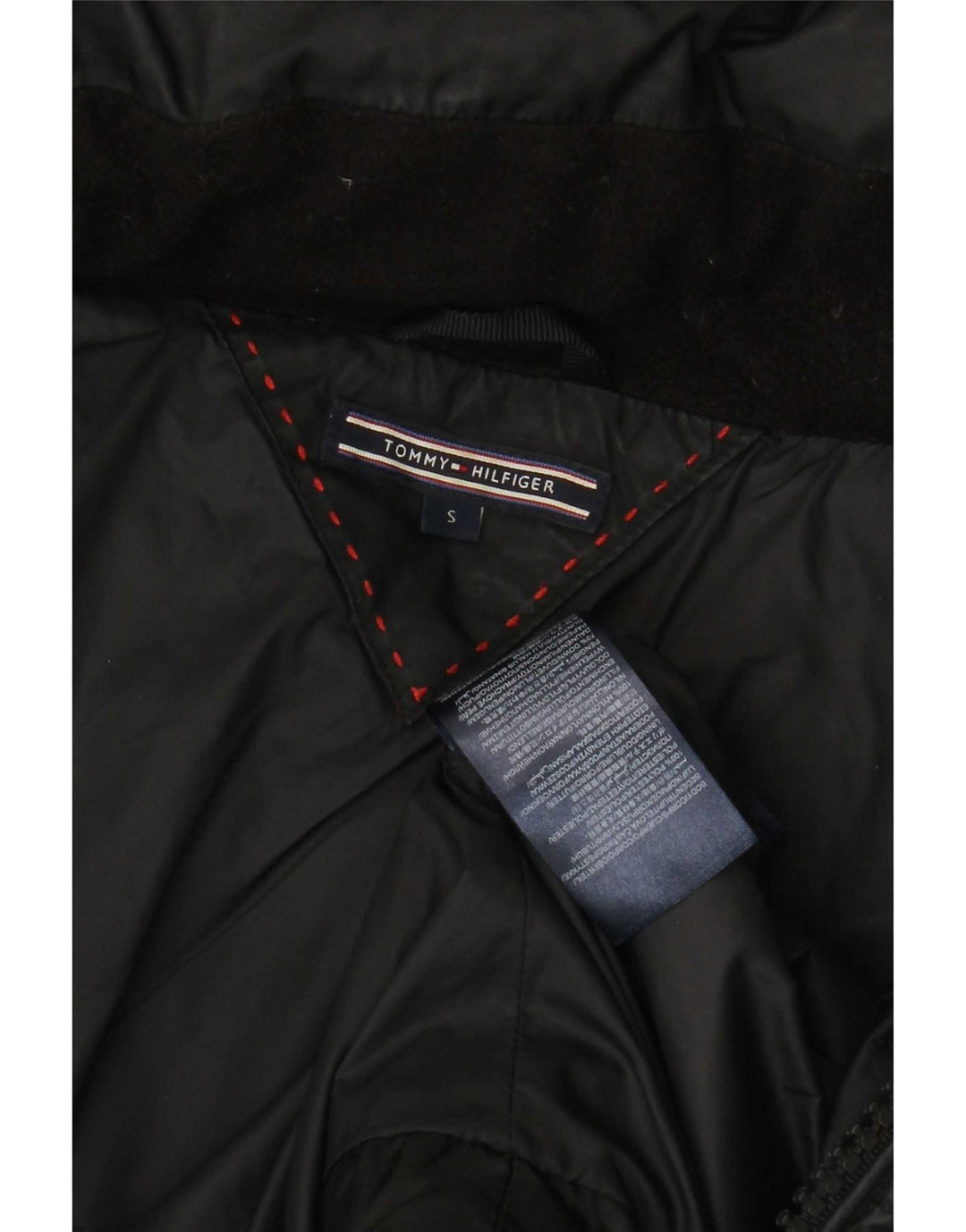 Tommy Hilfiger Veste matelassée à capuche pour femme UK 10 Small Noir Polyester