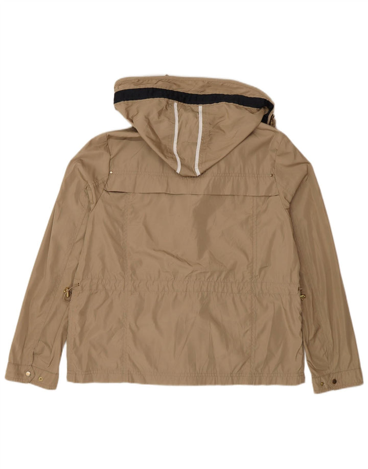 Zara Veste utilitaire à capuche pour femme UK 18 XL Beige Polyester