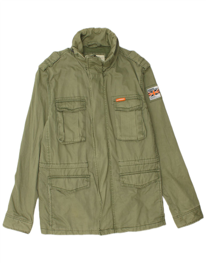 SUPERDRY Veste Militaire Homme UK 38 Coton Vert Moyen