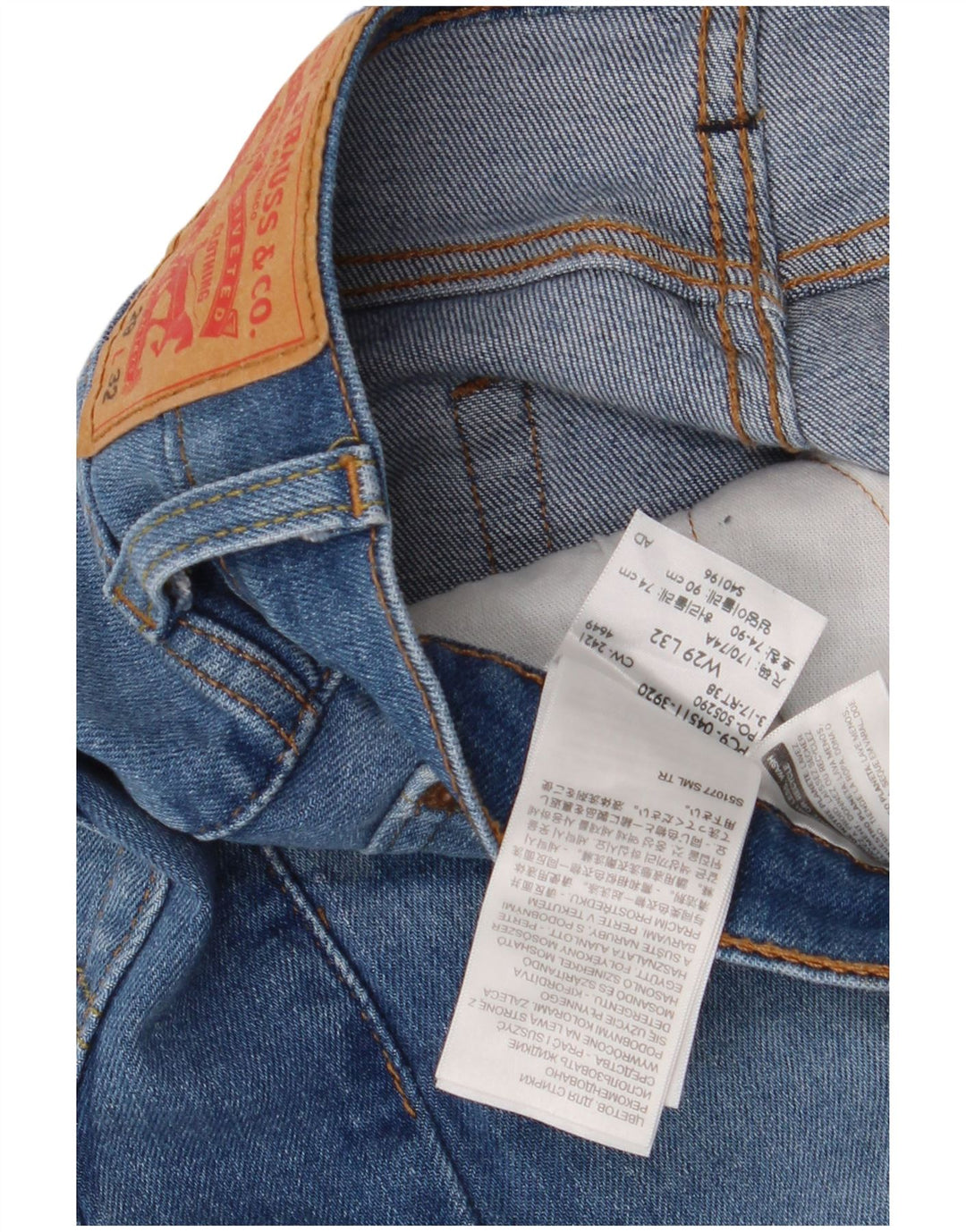 Levi's Jean Slim 511 Homme Bleu W29 L32 Coton