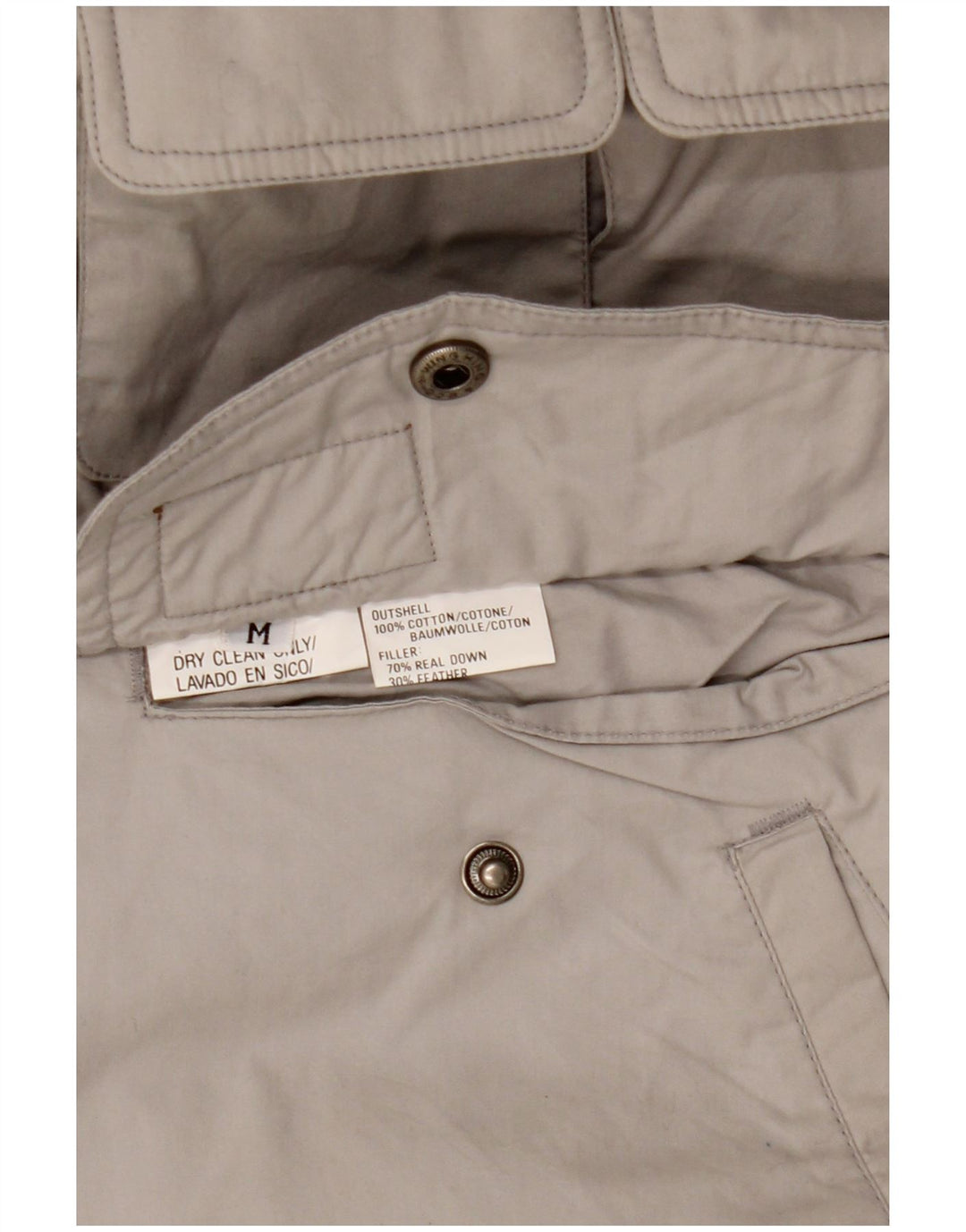 veste rembourrée réversible à capuche vintage pour homme UK 38 Coton gris moyen