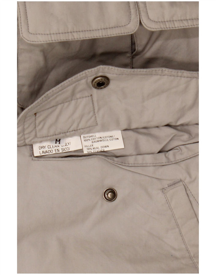 veste rembourrée réversible à capuche vintage pour homme UK 38 Coton gris moyen