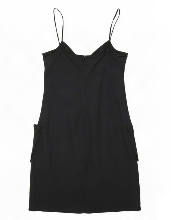 Calvin Klein Jeans Robe Slip Femme UK 18 XL Lin Noir