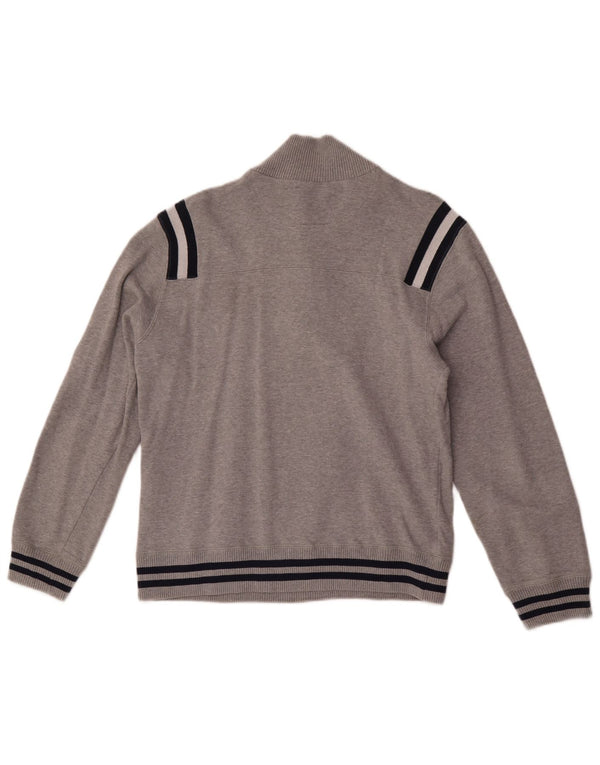 Champion Sweat-shirt à col zippé pour femme UK 12 Gris moyen Colourblock