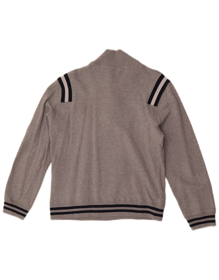 Champion Sweat-shirt à col zippé pour femme UK 12 Gris moyen Colourblock