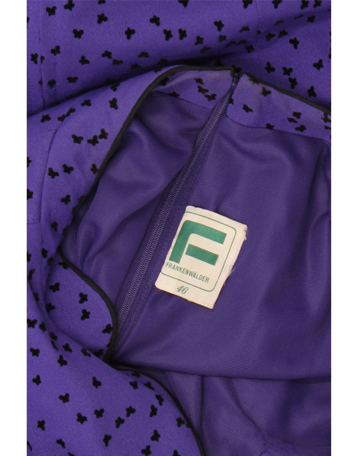 FRANKENWALDER Robe trapèze à manches longues pour femme EU 46 XL Violet à pois