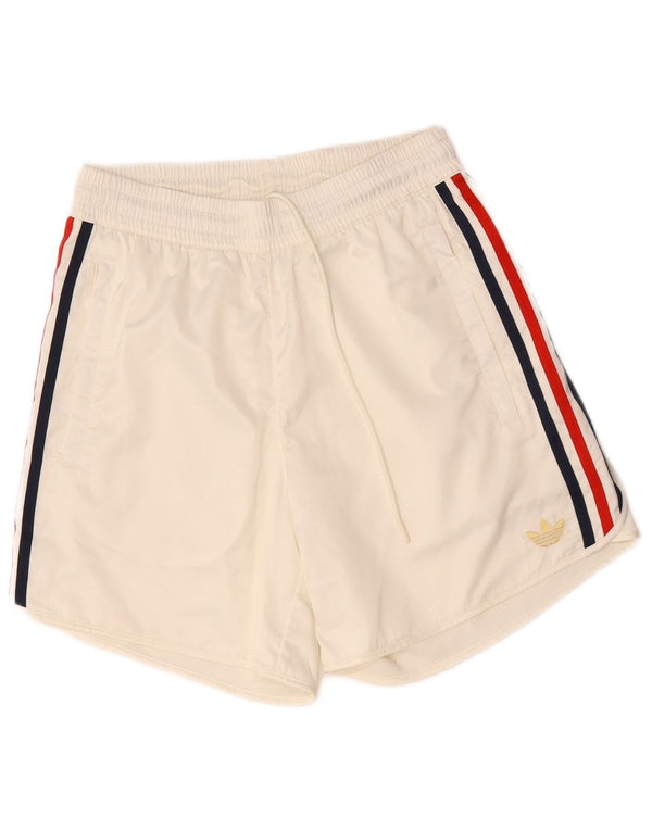 Adidas Short de sport pour homme Petit polyester blanc