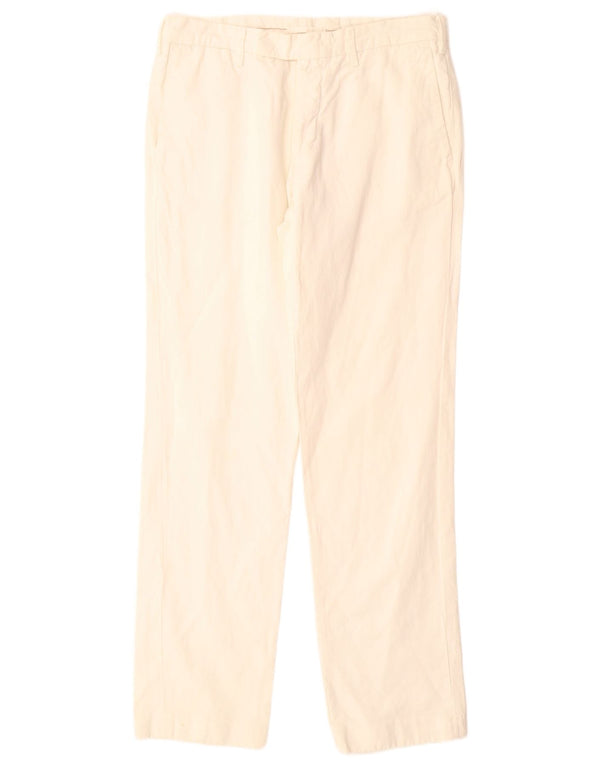 MASSIMO DUTTI Pantalon de costume droit pour homme EU 42 Large W32 L32 Blanc cassé