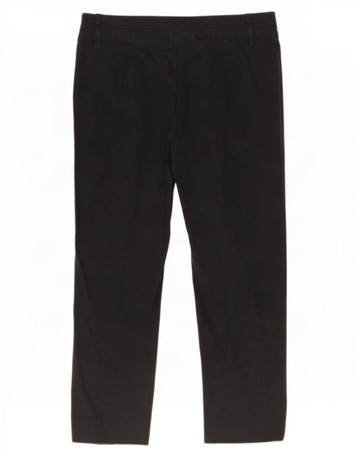 Benetton Pantalon Capri Femme IT 42 Medium W32 L22 Noir