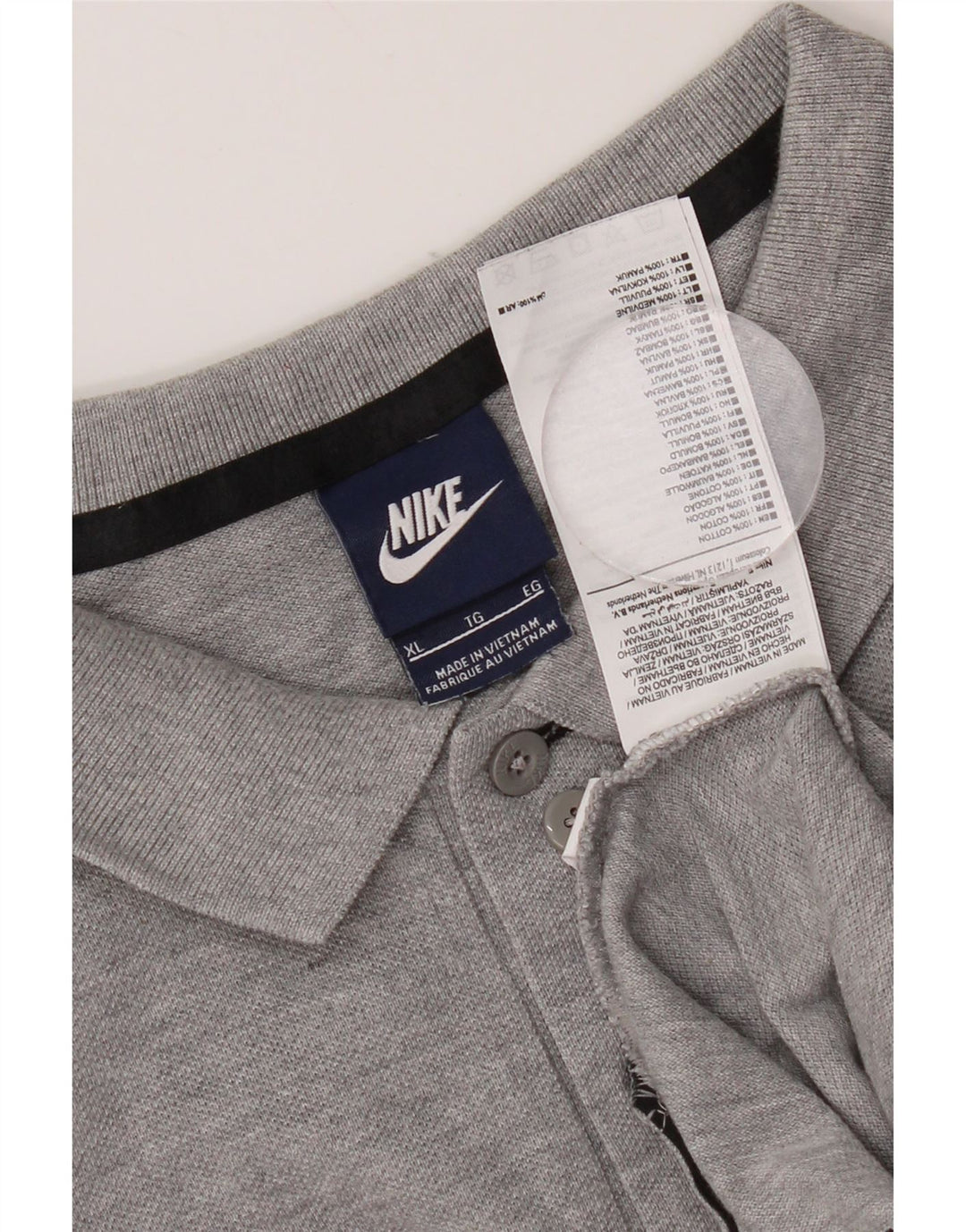 Polo Nike Homme XL Gris Moucheté Coton