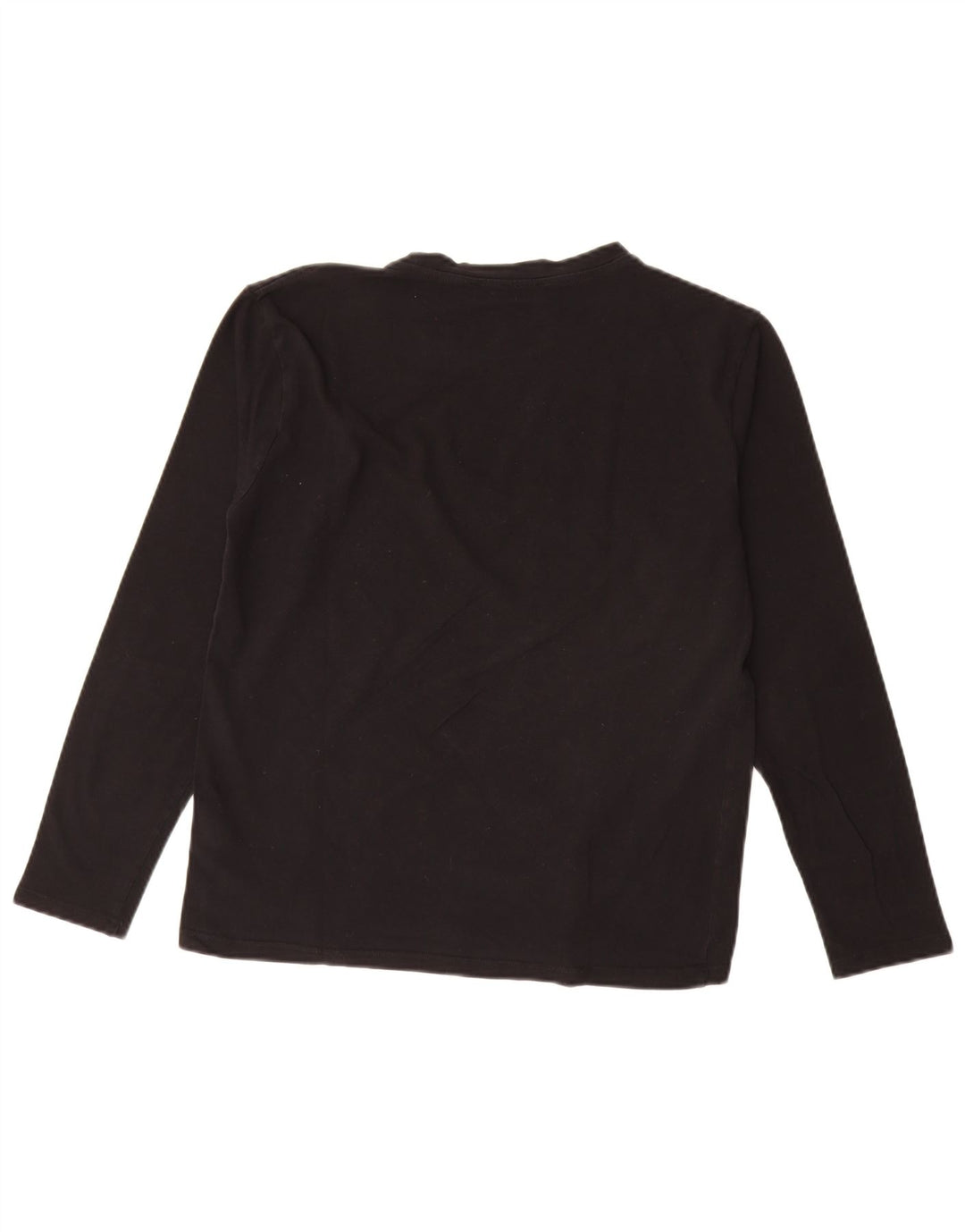 Trussardi Jeans Femme Top Manches Longues UK 44 Moyen Noir Coton