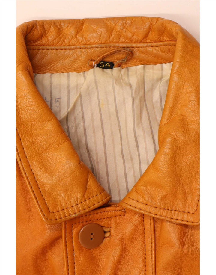 Veste en cuir homme vintage IT 54 2XL Cuir marron