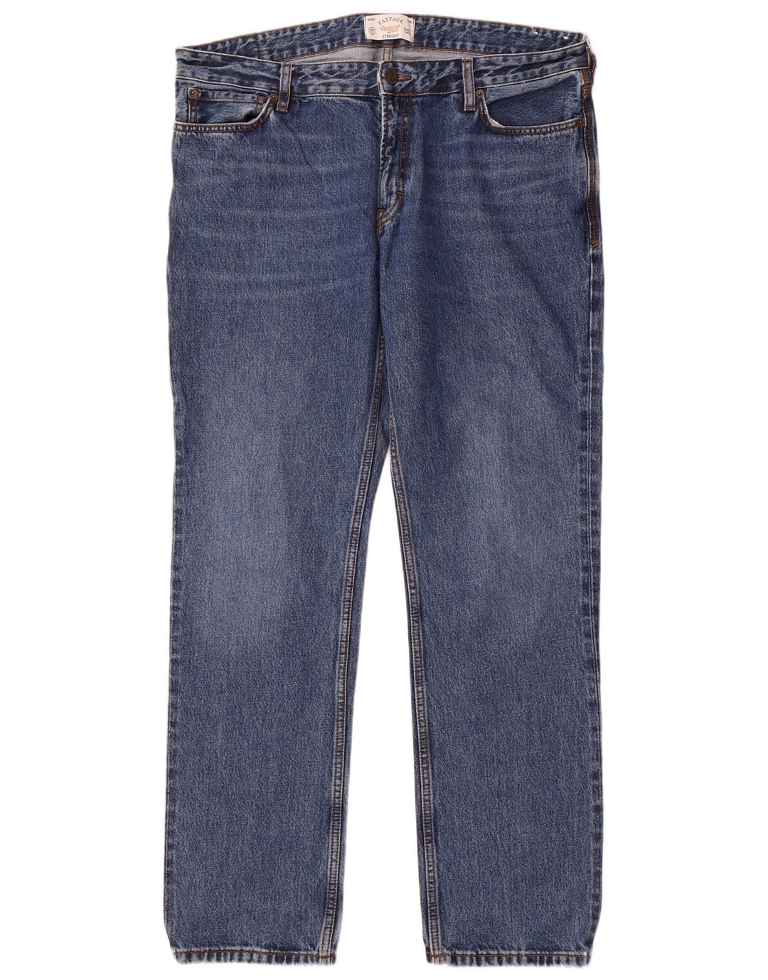 Fat Face Jean droit homme W36 L32 bleu coton