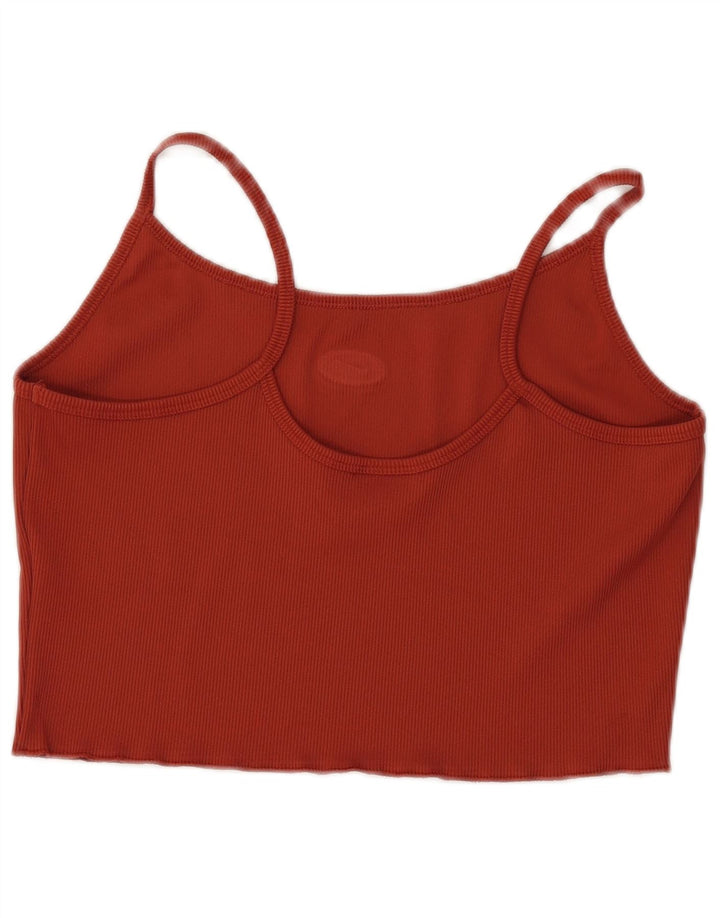 NIKE Débardeur court pour femme UK 14 Large Marron Polyester