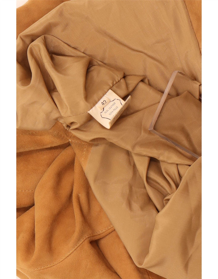 Veste en daim femme vintage IT 42 Cuir marron moyen