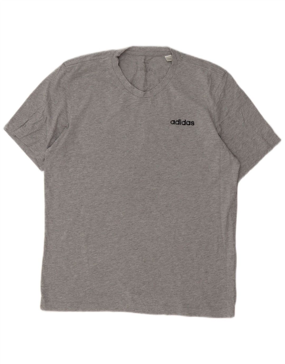 ADIDAS T-Shirt Homme Gris Moyen Moucheté Coton