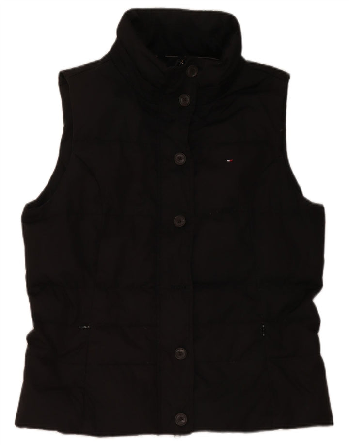 Tommy Hilfiger Gilet rembourré pour femme UK 14 Large Noir Polyester