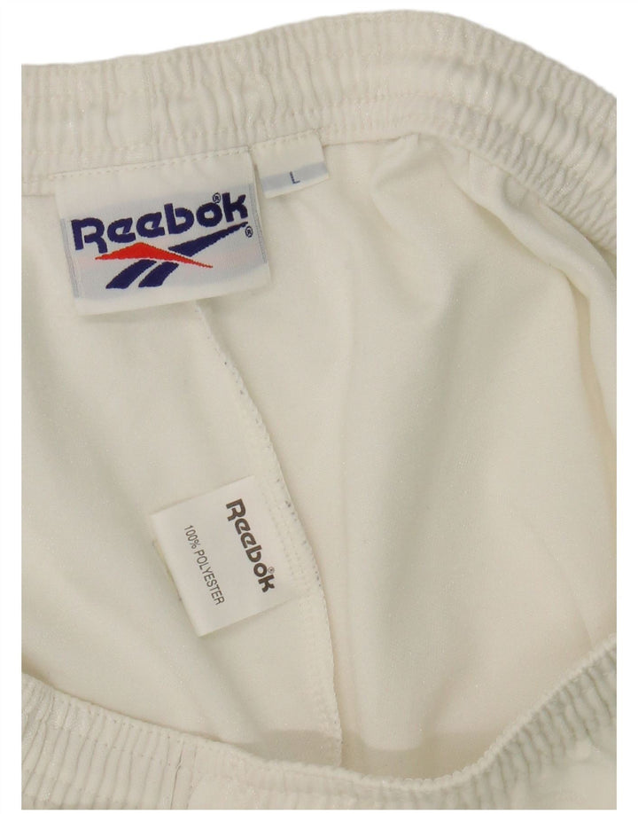 Reebok Short de sport homme grand blanc polyester