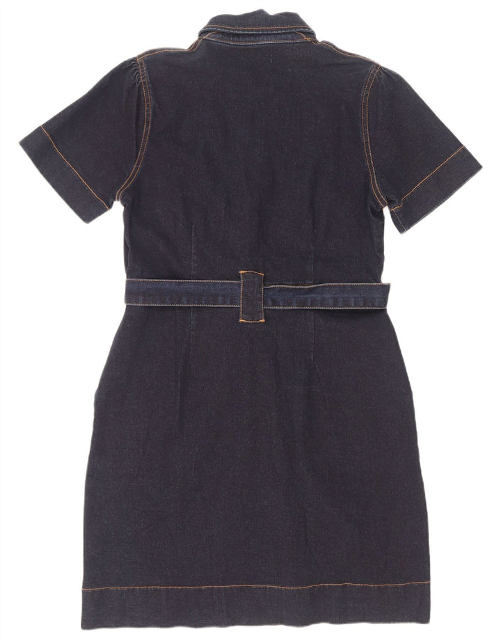 Oasis Robe en jean pour femme UK 12 Bleu marine moyen en coton