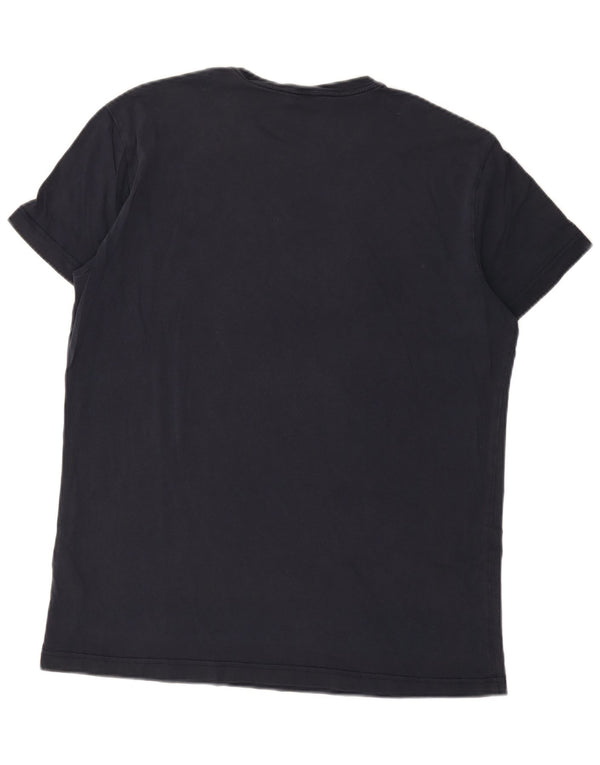Diesel T-Shirt Graphique Homme Top 2XL Bleu Marine Coton