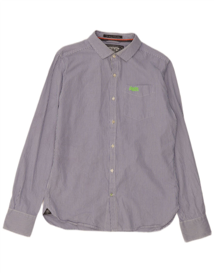 Superdry Chemise Homme Grande Rayure Bleu Marine
