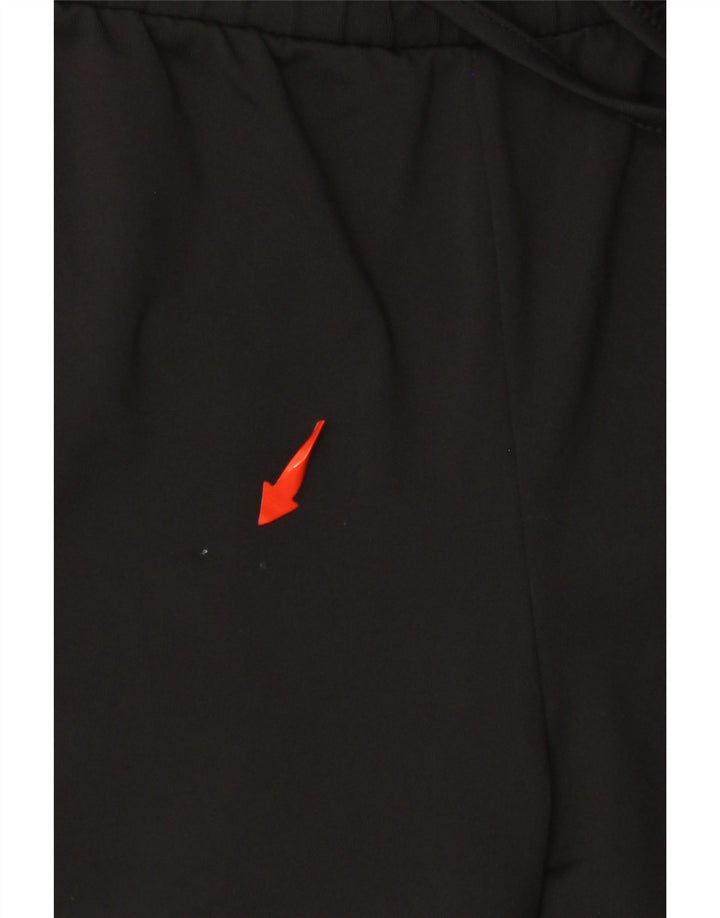 VINTAGE Short de sport graphique pour femme UK 14 Large Black Colourblock