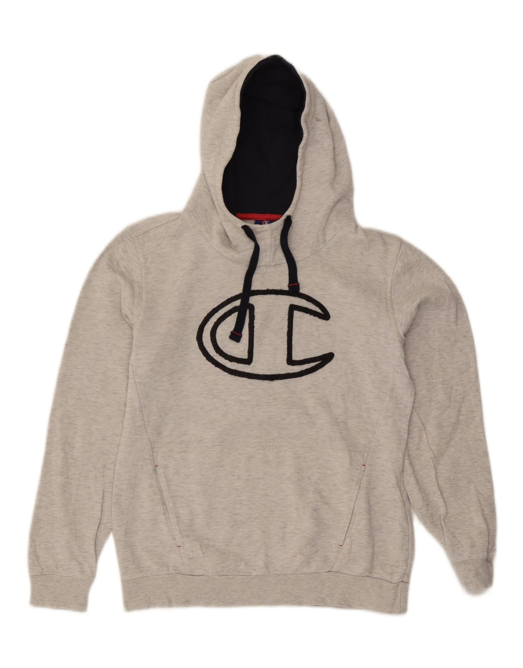 CHAMPION Pull à capuche graphique pour femme, grand coton gris