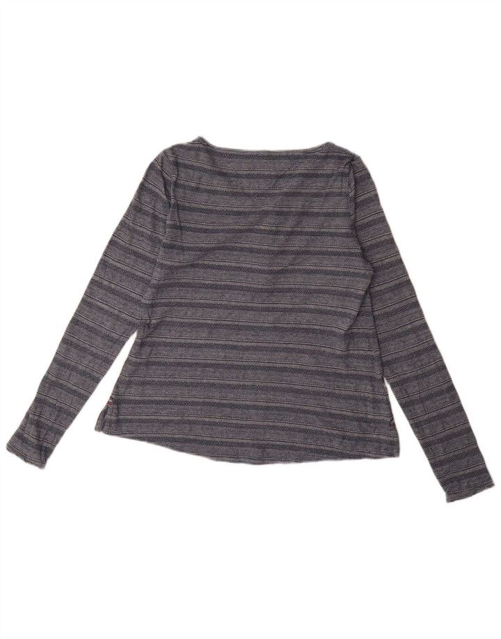 Tommy Hilfiger Haut surdimensionné à manches longues pour femme UK 6 XS Bleu marine rayé