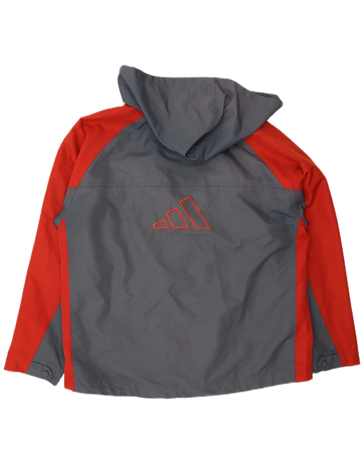 ADIDAS Veste coupe-vent à capuche pour homme UK 44/46 Large Gris