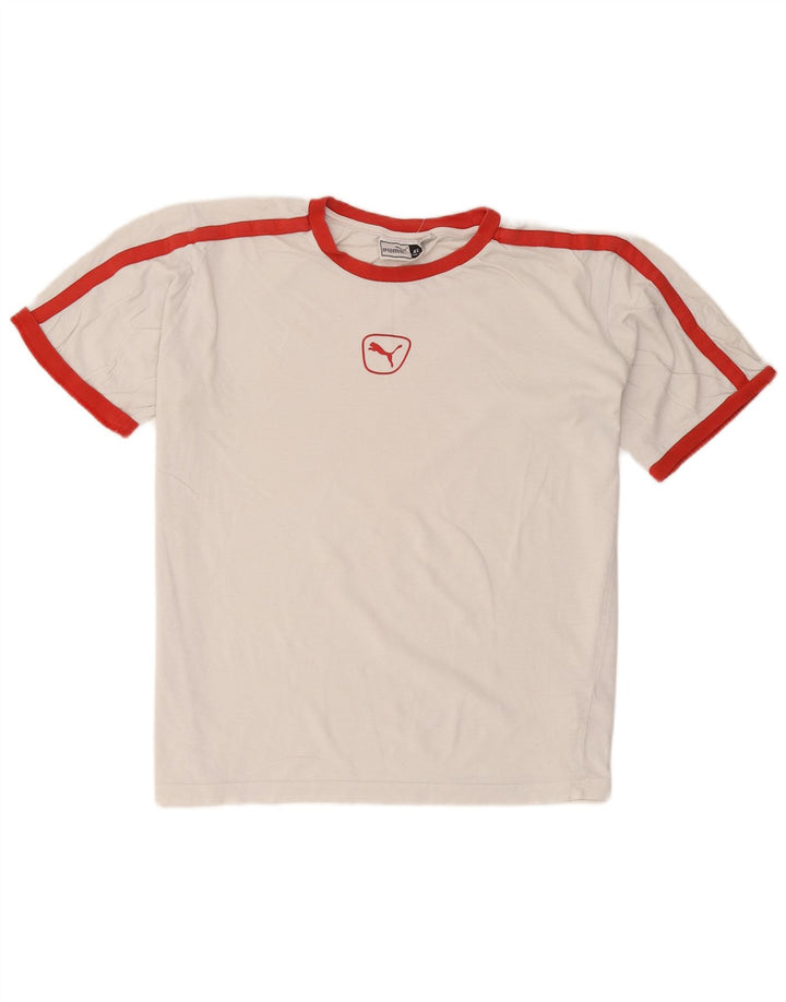 Puma T-Shirt Top XL Homme Blanc Colorblock