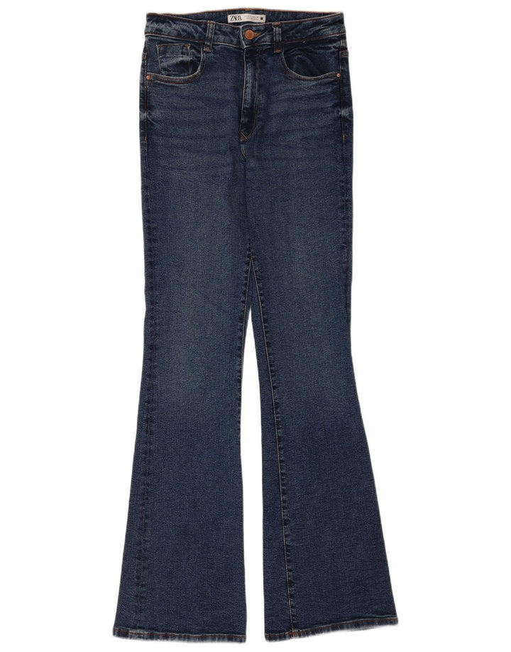 Zara Jean évasé pour femme EU 40 Medium W30 L34 Bleu