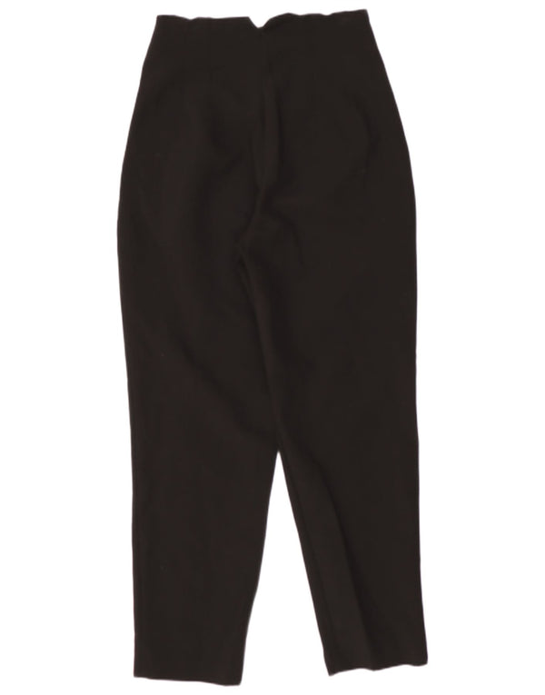 Zara Pantalon de costume taille haute pour femme Small W26 L26 Noir Polyester
