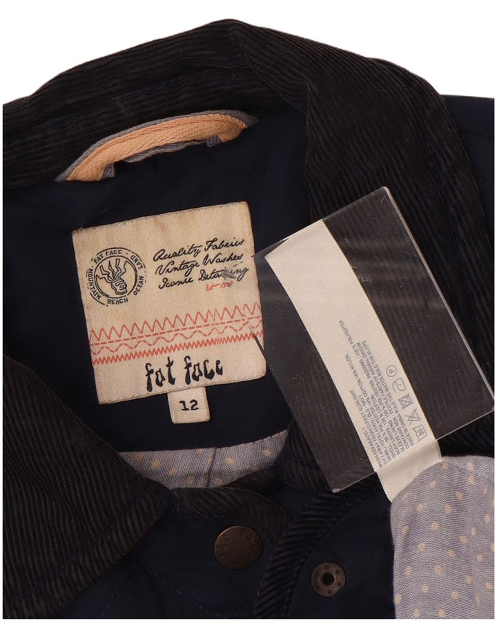 FAT FACE Veste matelassée pour femme UK 12 Bleu marine moyen Polyester