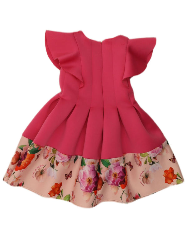 TED BAKER Robe trapèze pour filles 5-6 ans Rose Floral Polyester