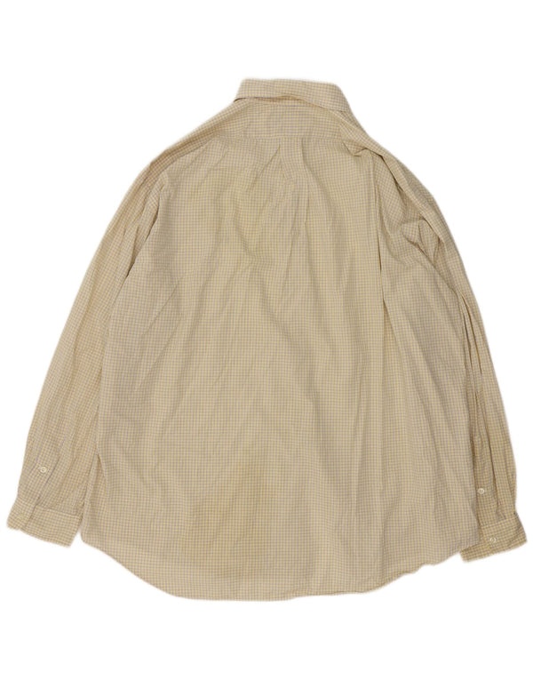 Ralph Lauren Chemise ample Blake pour homme 2XL en coton à carreaux jaune