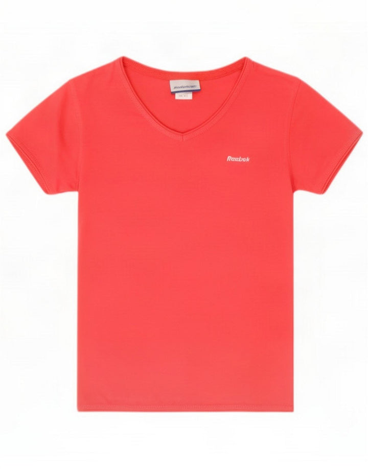 Reebok Womens Crop T-Shirt Top UK 8 Small Rouge Polyester