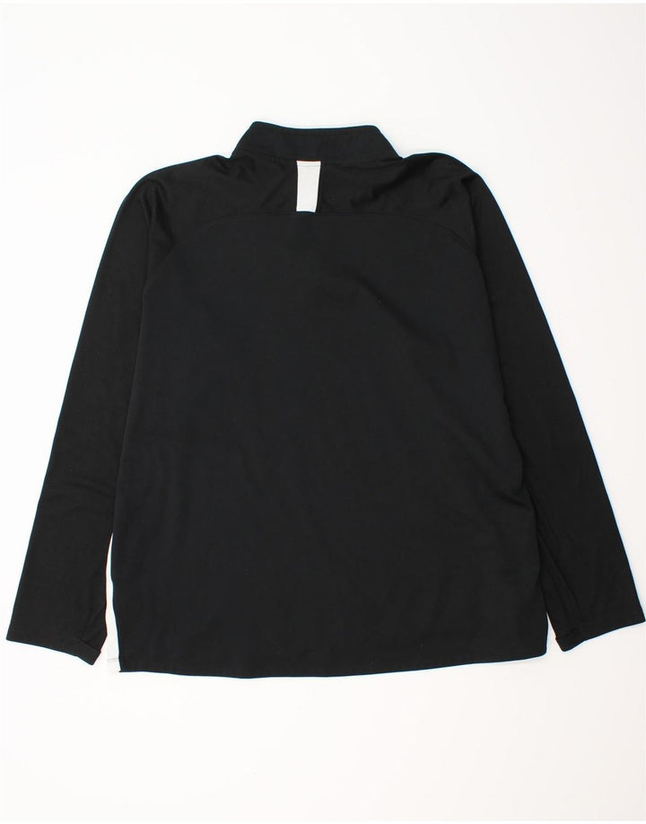 NIKE Haut de survêtement Dri Fit à col zippé pour homme 2XL Noir Colorblock