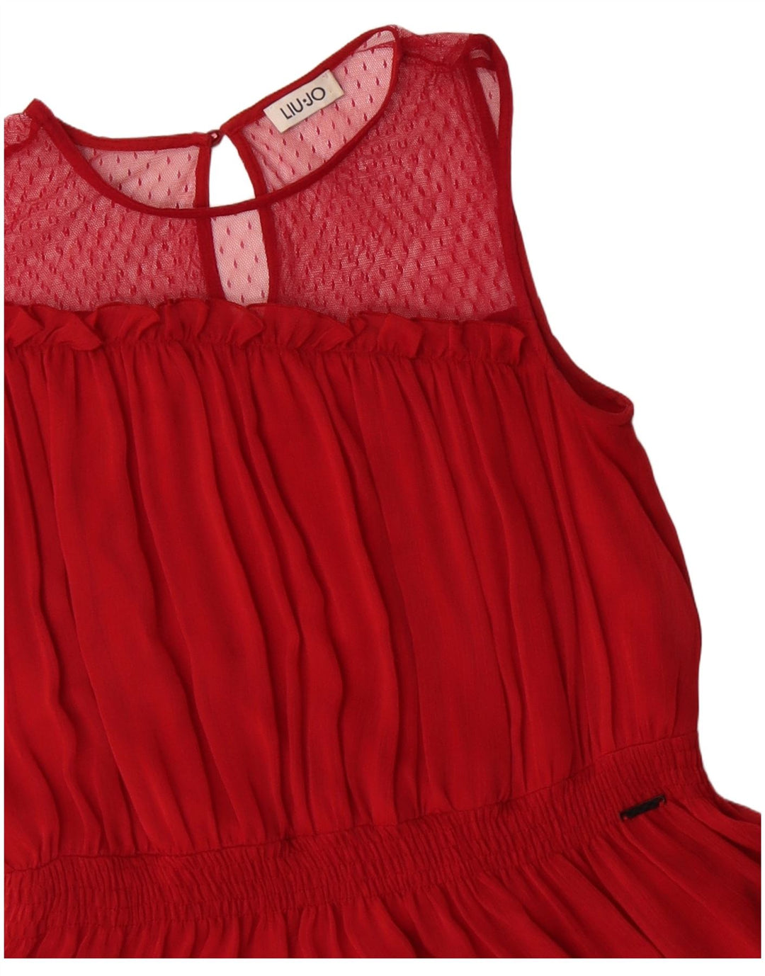 LIU JO Robe longue sans manches pour femme UK 12 Rouge moyen