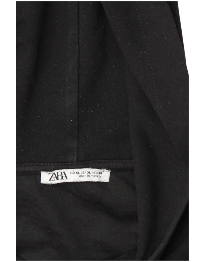 Zara Pull à capuche pour homme XL Noir