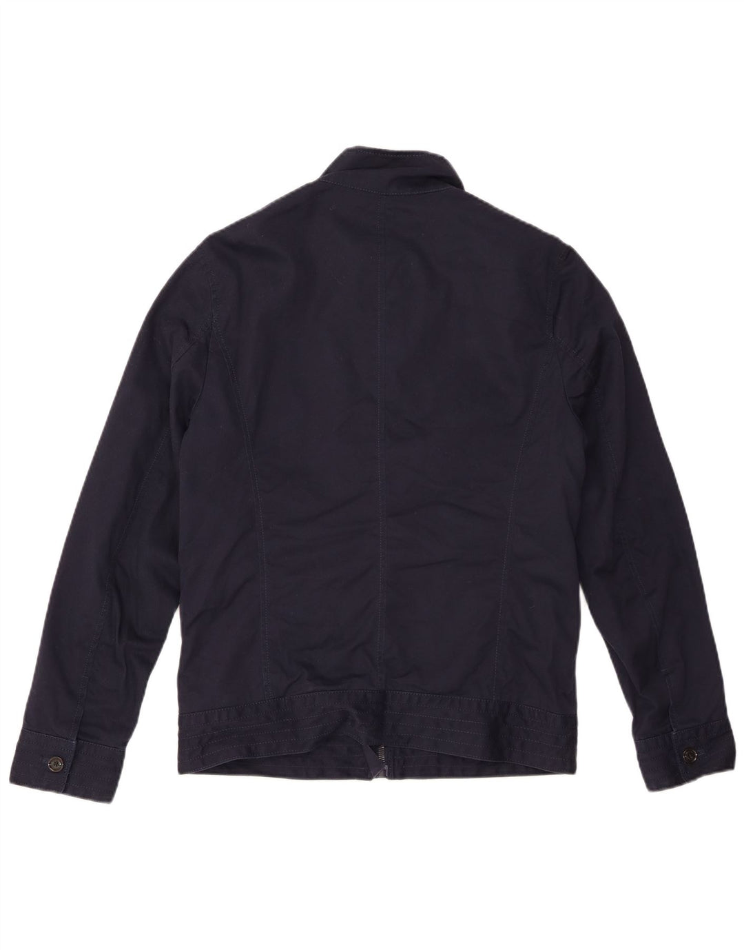 ZARA Veste Militaire Homme UK 40 Large Bleu Marine Polyester