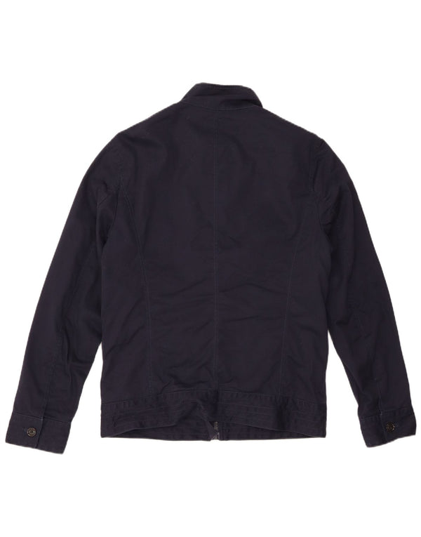 ZARA Veste Militaire Homme UK 40 Large Bleu Marine Polyester