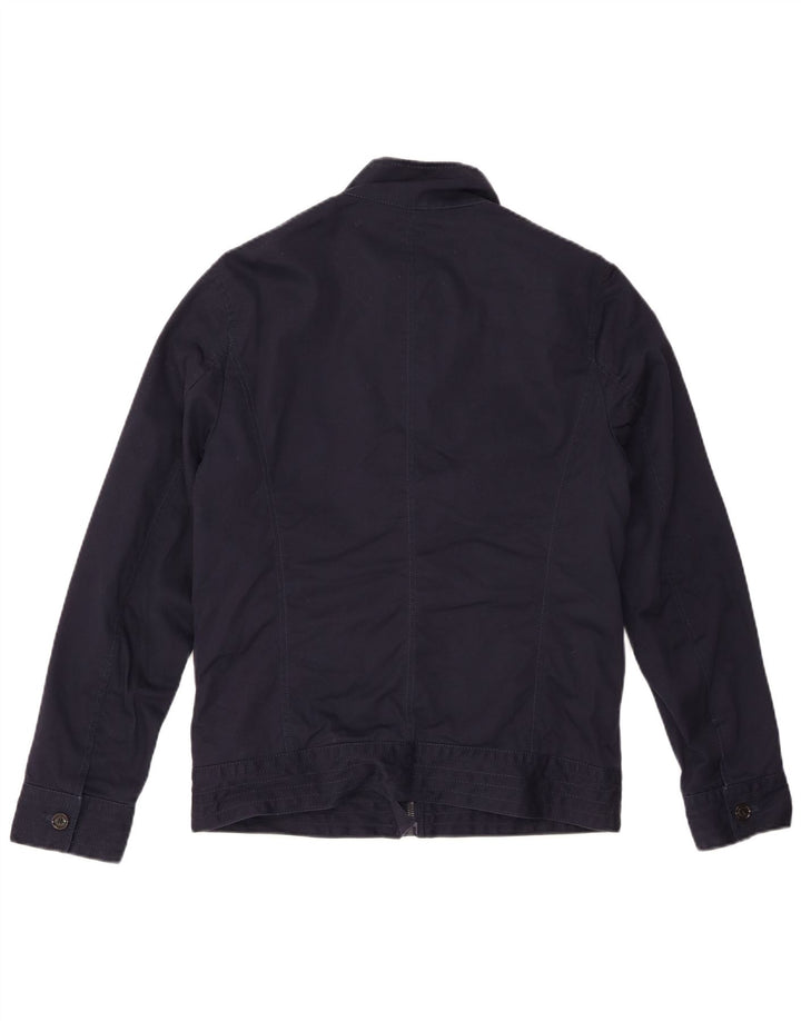 ZARA Veste Militaire Homme UK 40 Large Bleu Marine Polyester