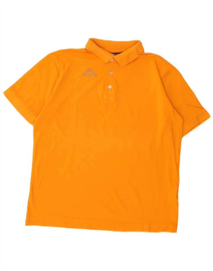 Kappa Polo Homme Large Orange Coton