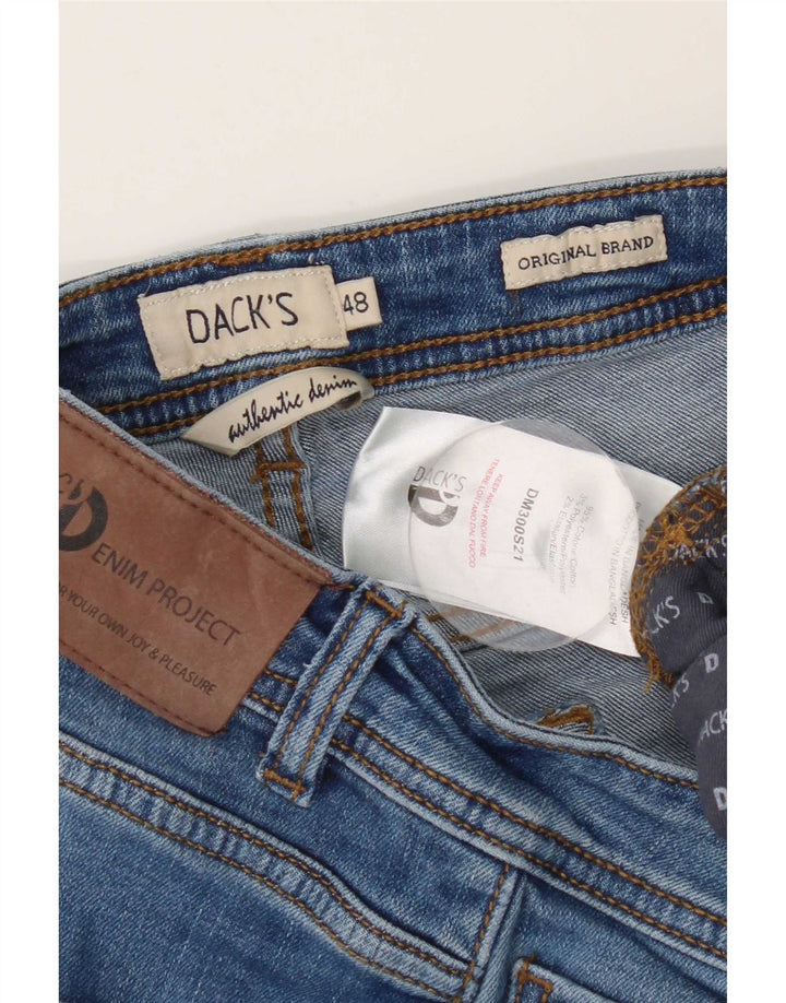 Dack's Jean Slim Homme IT 48 Medium W32 L27 Bleu Coton