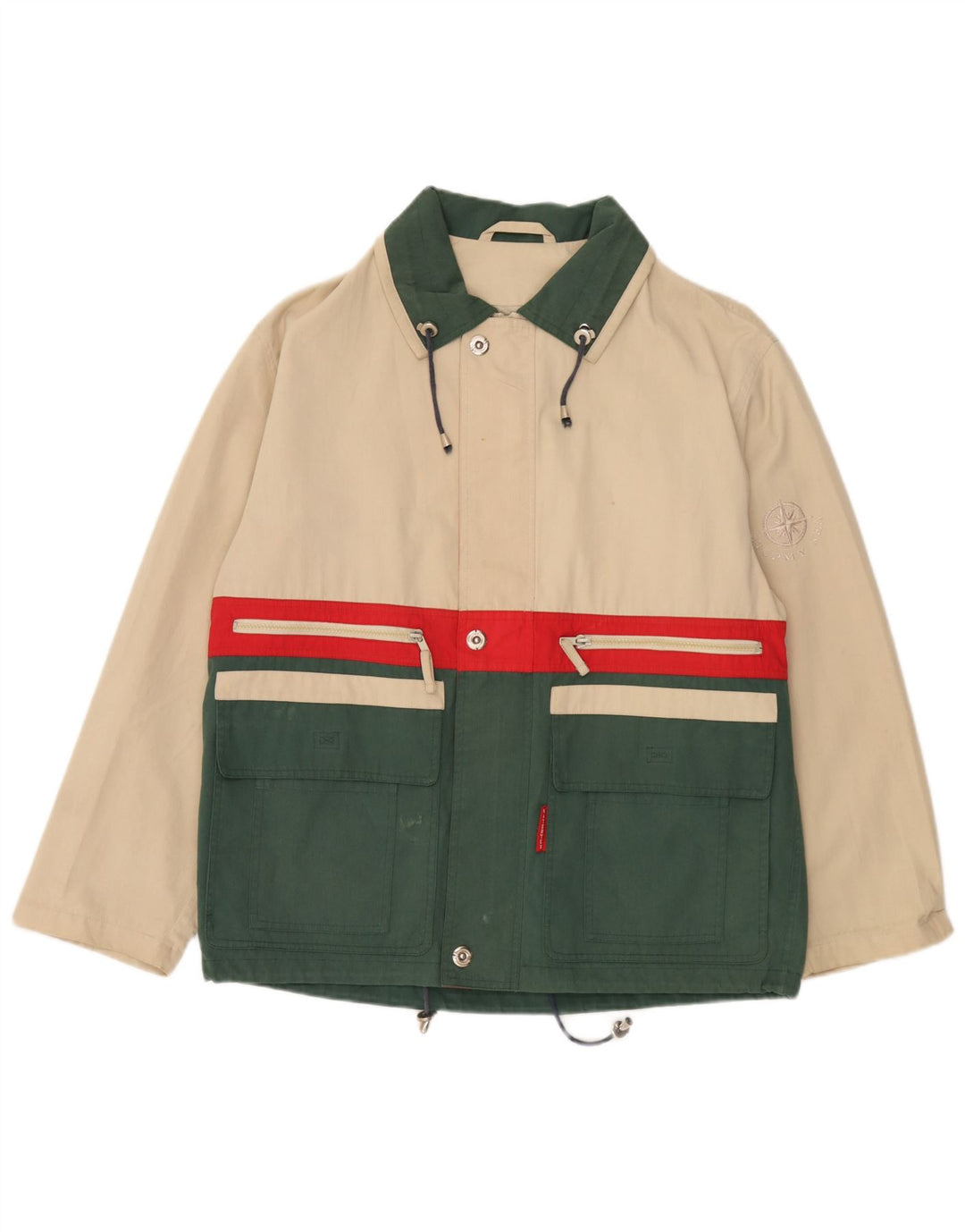 Stormy Sea Veste utilitaire pour homme UK 36 Petit Beige Colorblock Polyester
