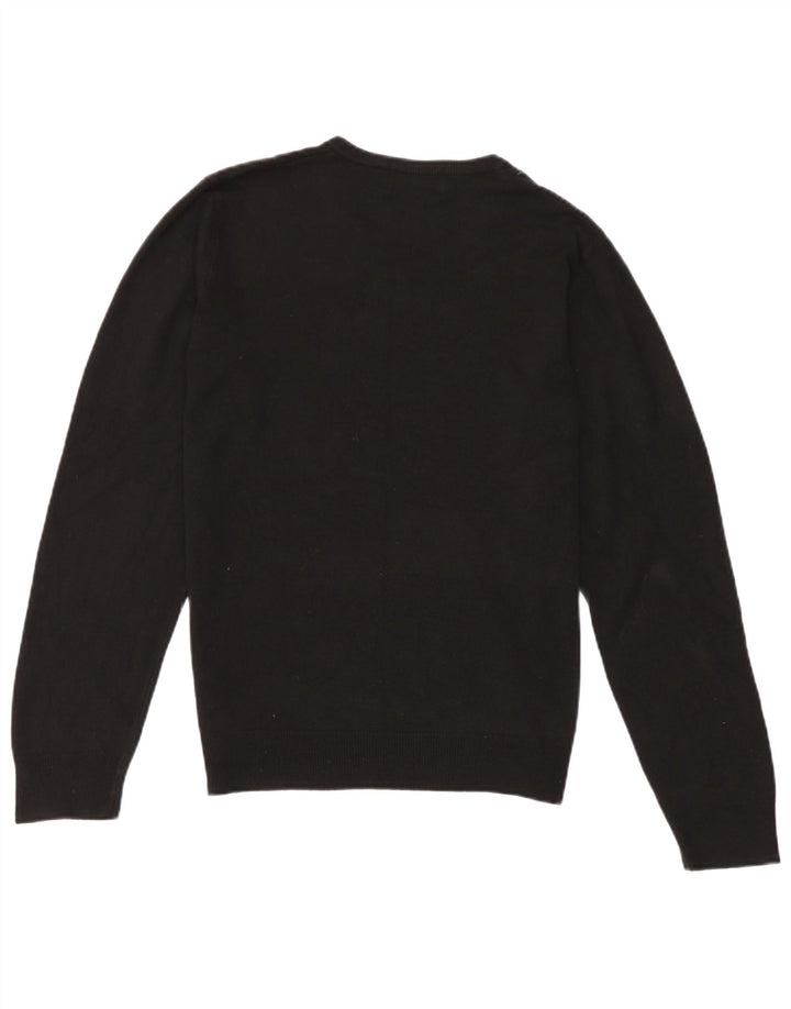 Marks & Spencer Pull à col en V Blue Harbour pour homme, petit, en acrylique noir