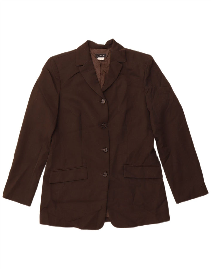 J. CREW Veste blazer à 4 boutons pour femme US 6 en laine marron moyen