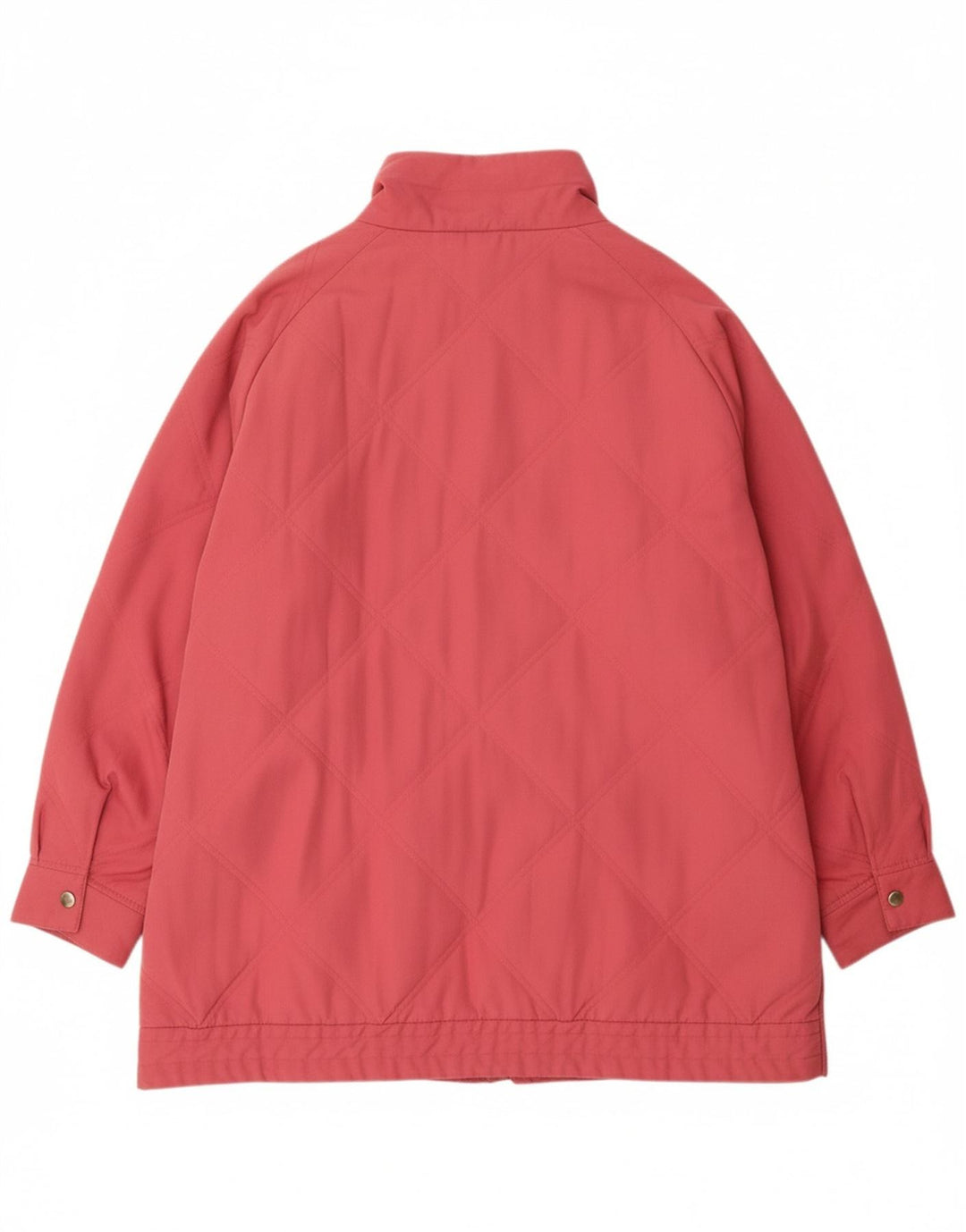 VINTAGE Veste matelassée femme UK 22 3XL Rose Polyester