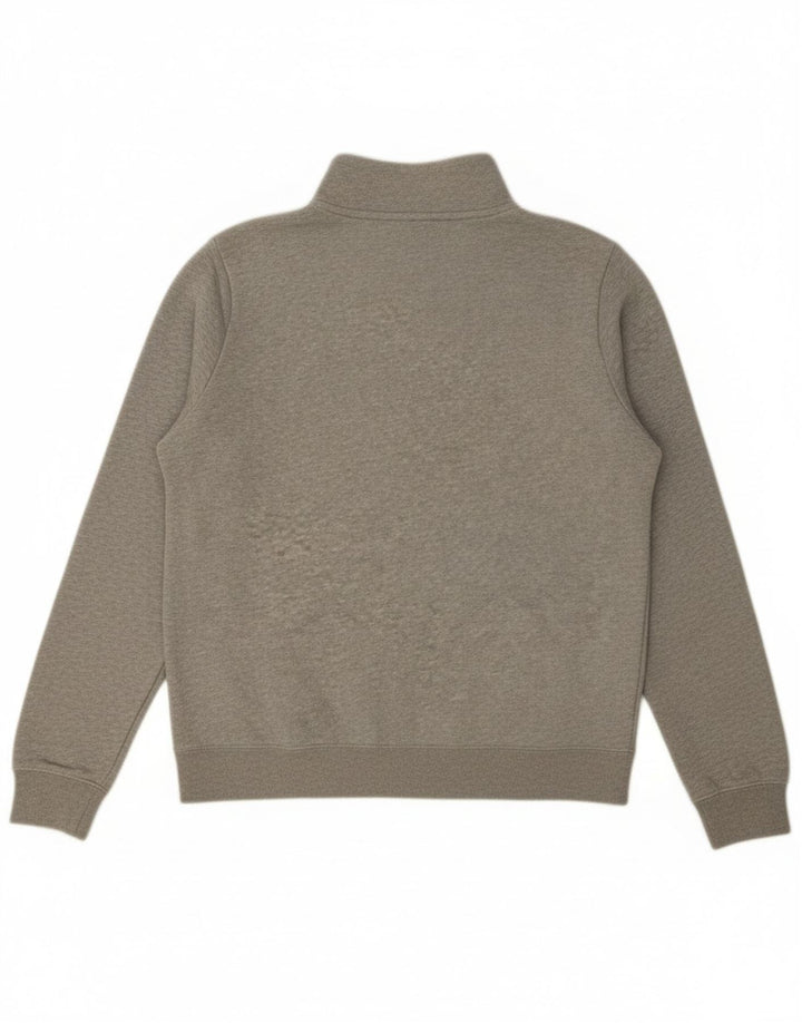 Nike Sweat-shirt surdimensionné à col zippé pour femme UK 10 Petit Gris Moucheté